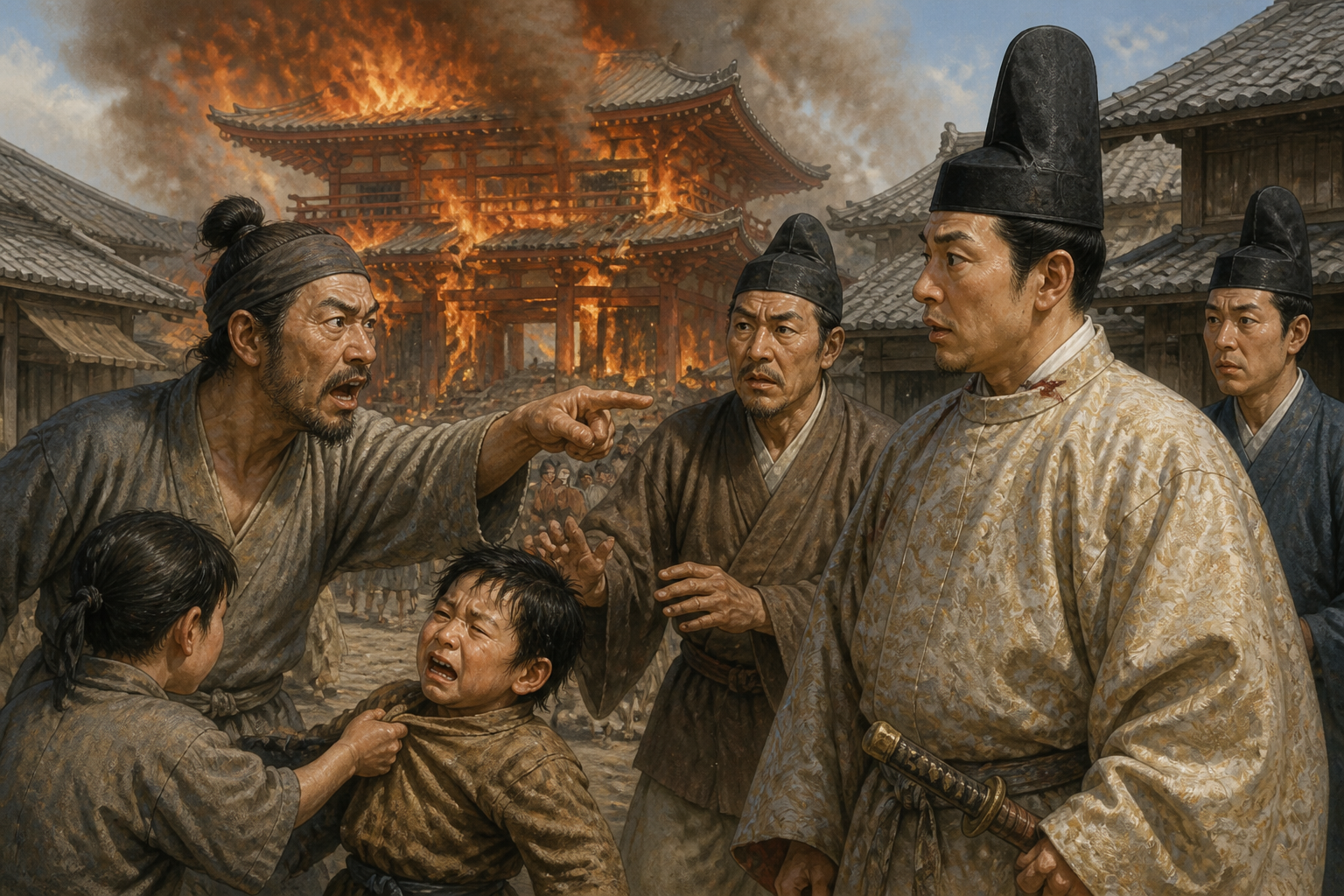 史実の事件：自作自演の「応天門の変」