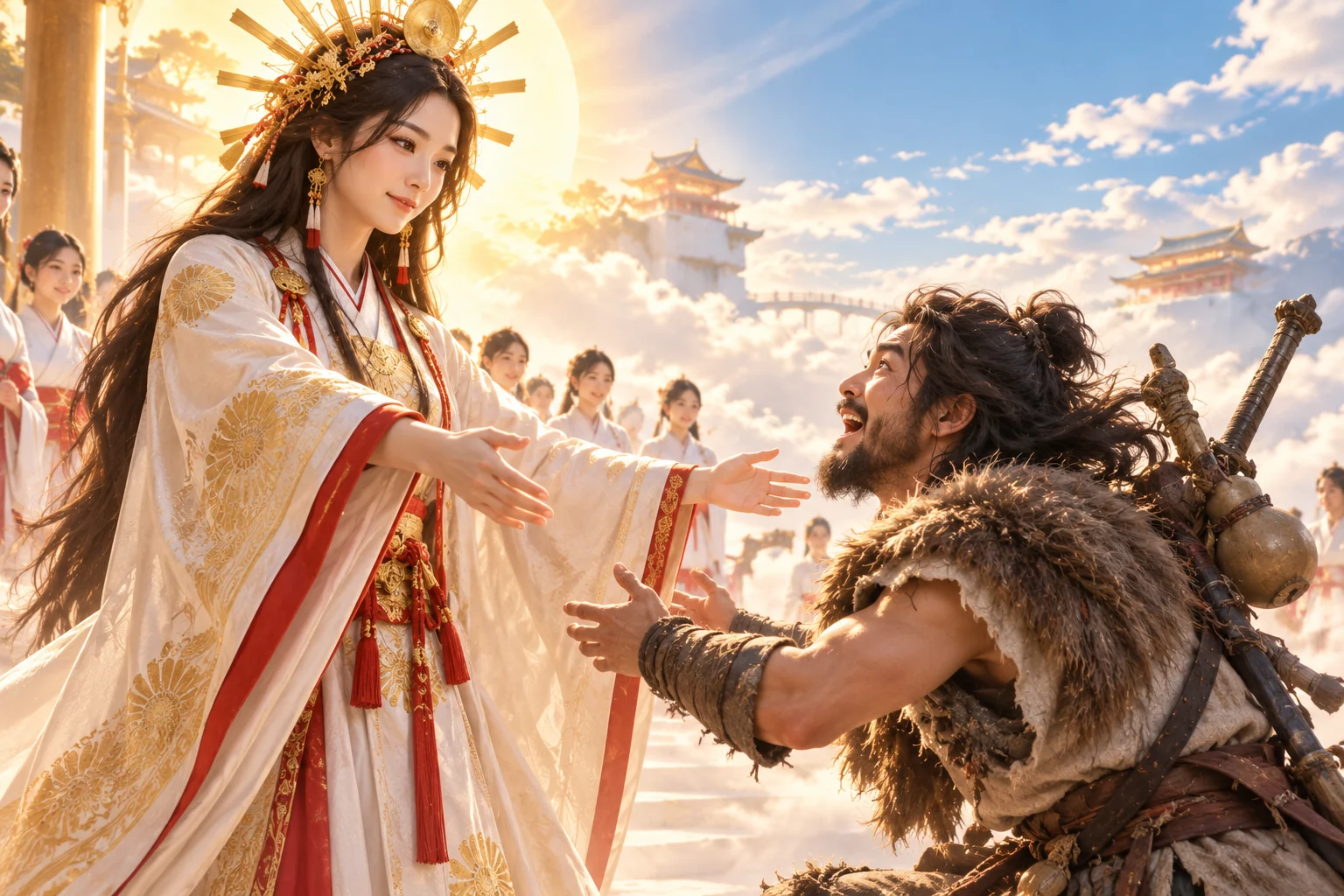 太陽神、弟を完全武装でお出迎え