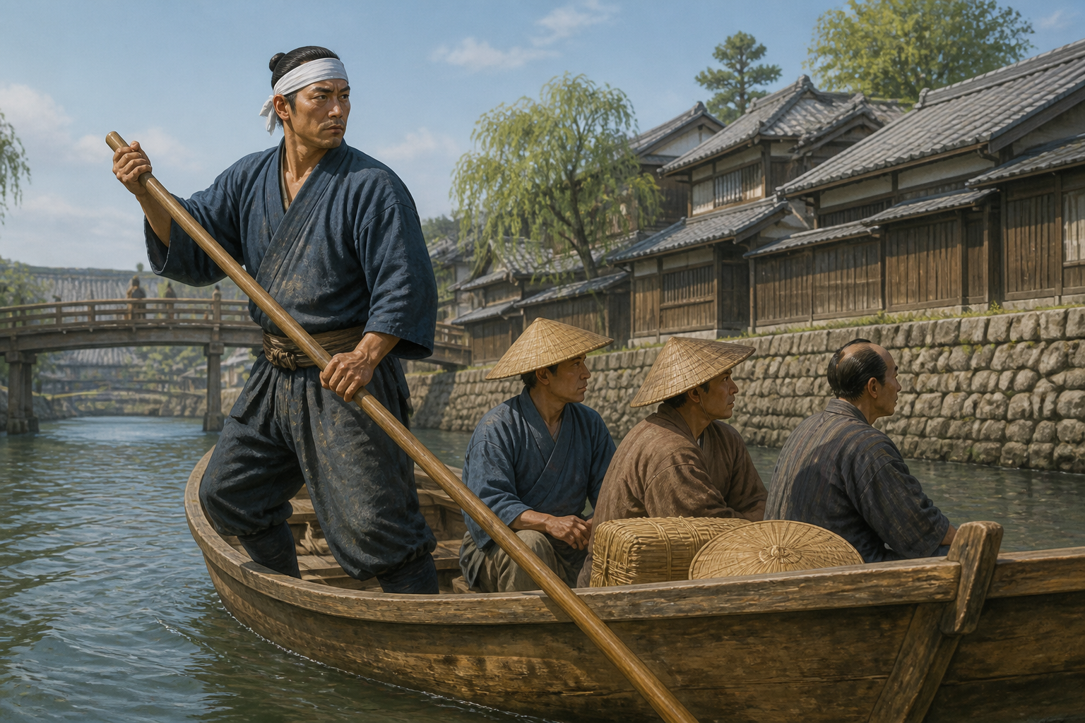船を導く「棹（さお）」の達人