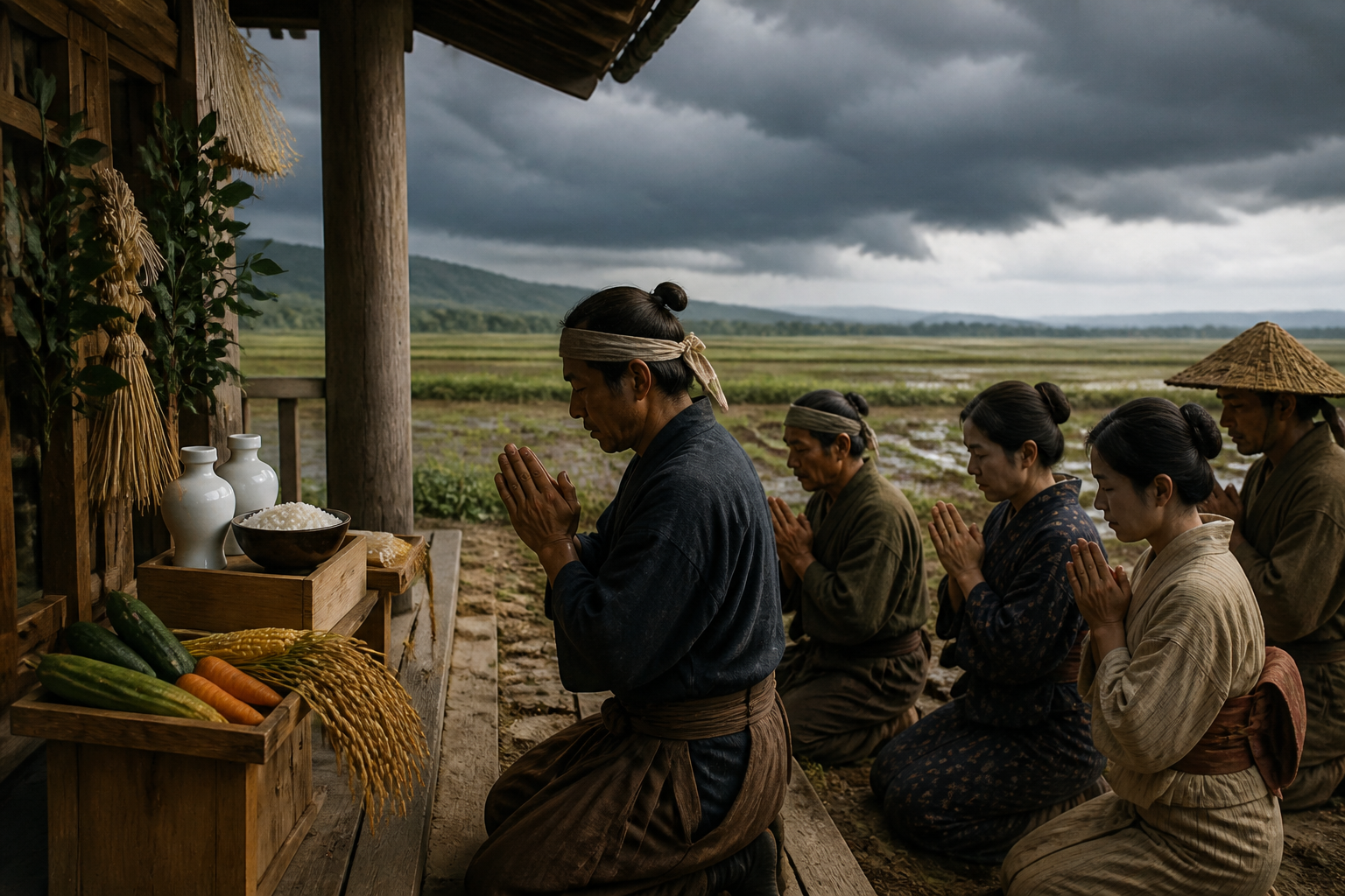 暴風から農作物を守る祈り