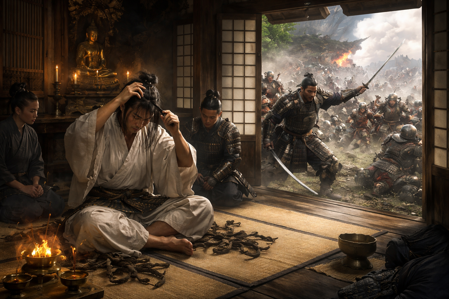 戦場で突然「引きこもる」総大将