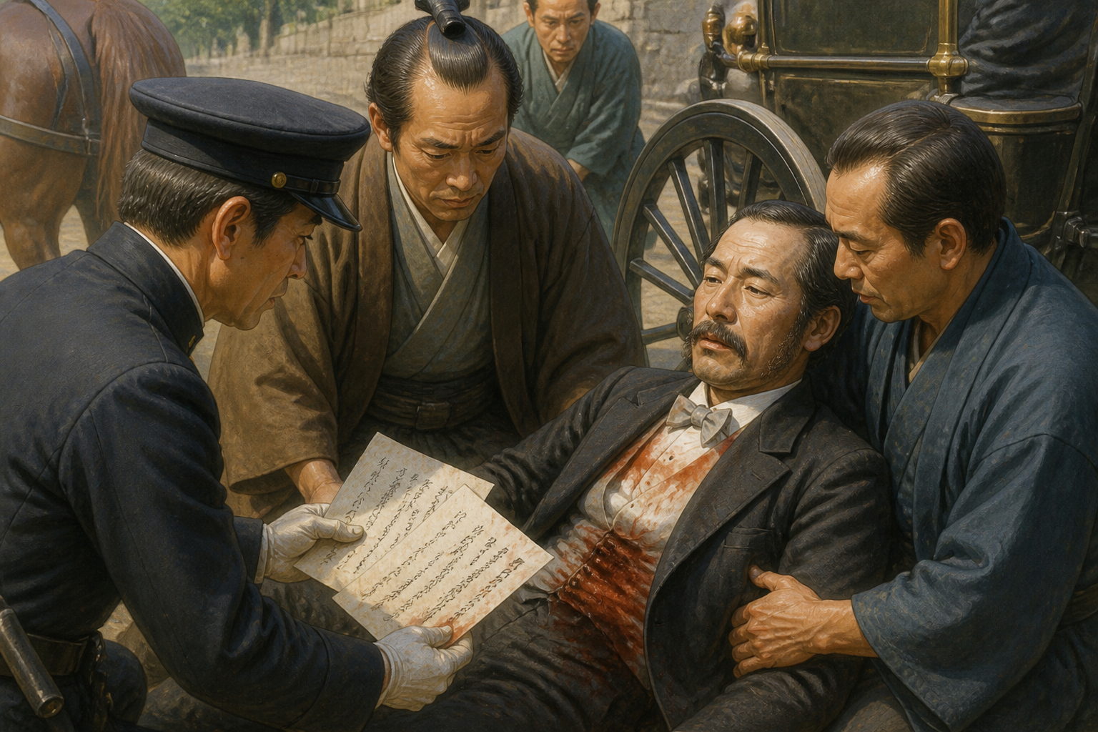 暗殺時の懐にあった「親友からの手紙」
