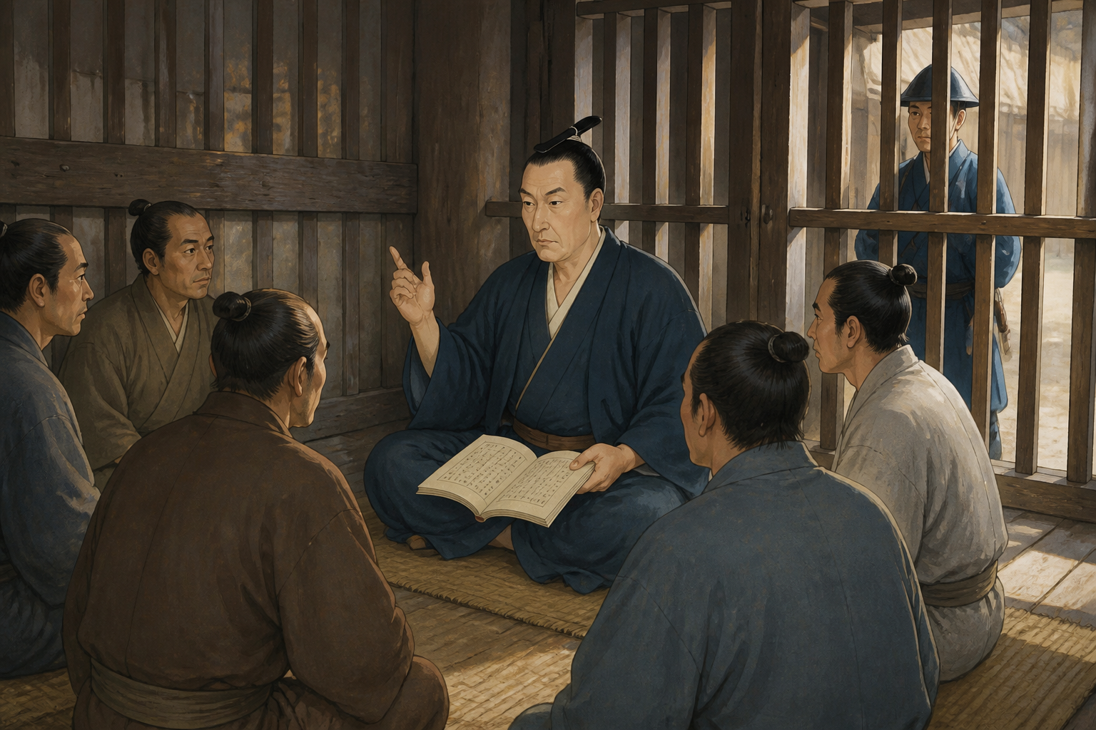 牢屋の中でも「授業」を始める