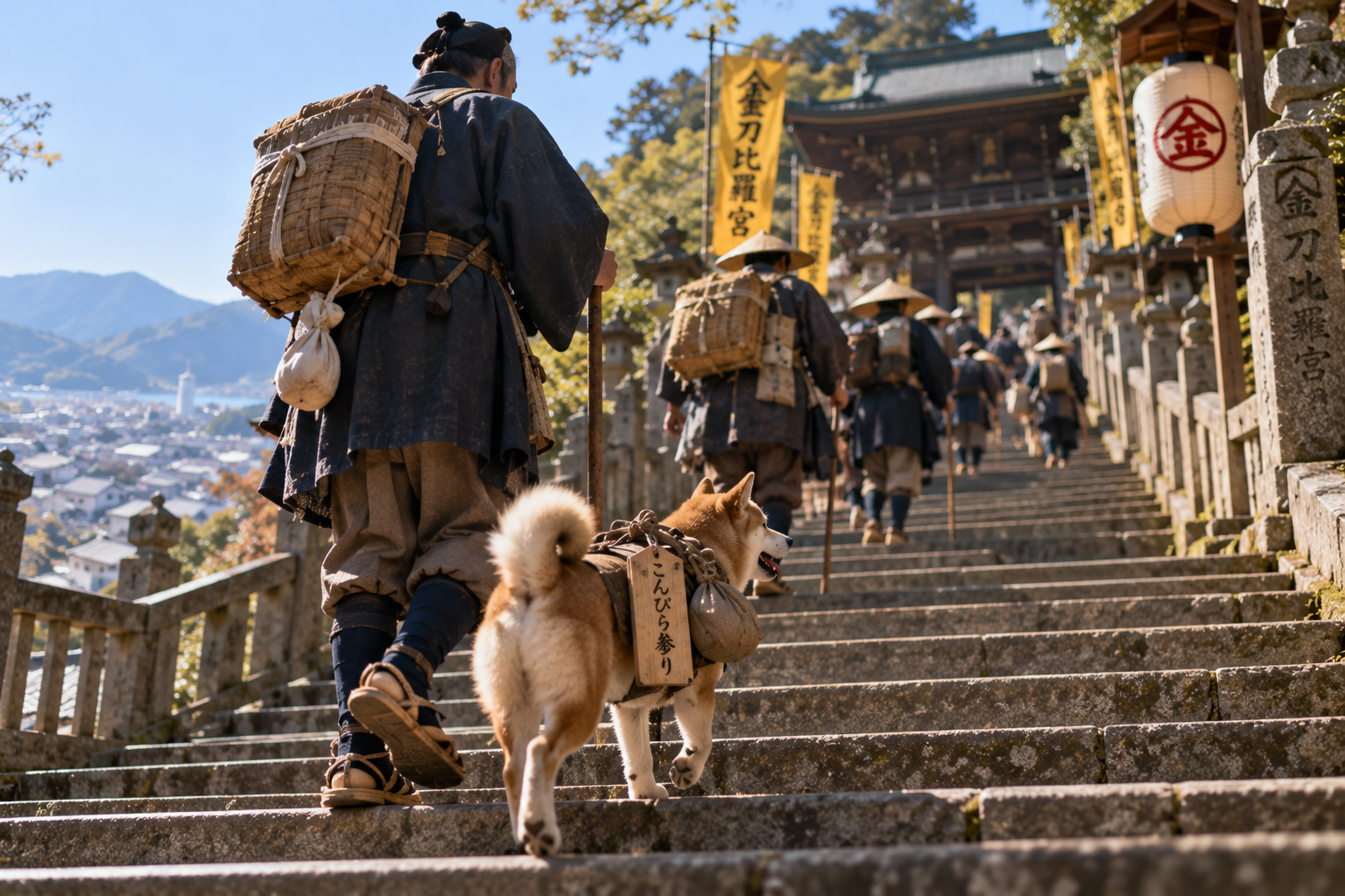 ご主人様の代わりに旅に出る「こんぴら狗」
