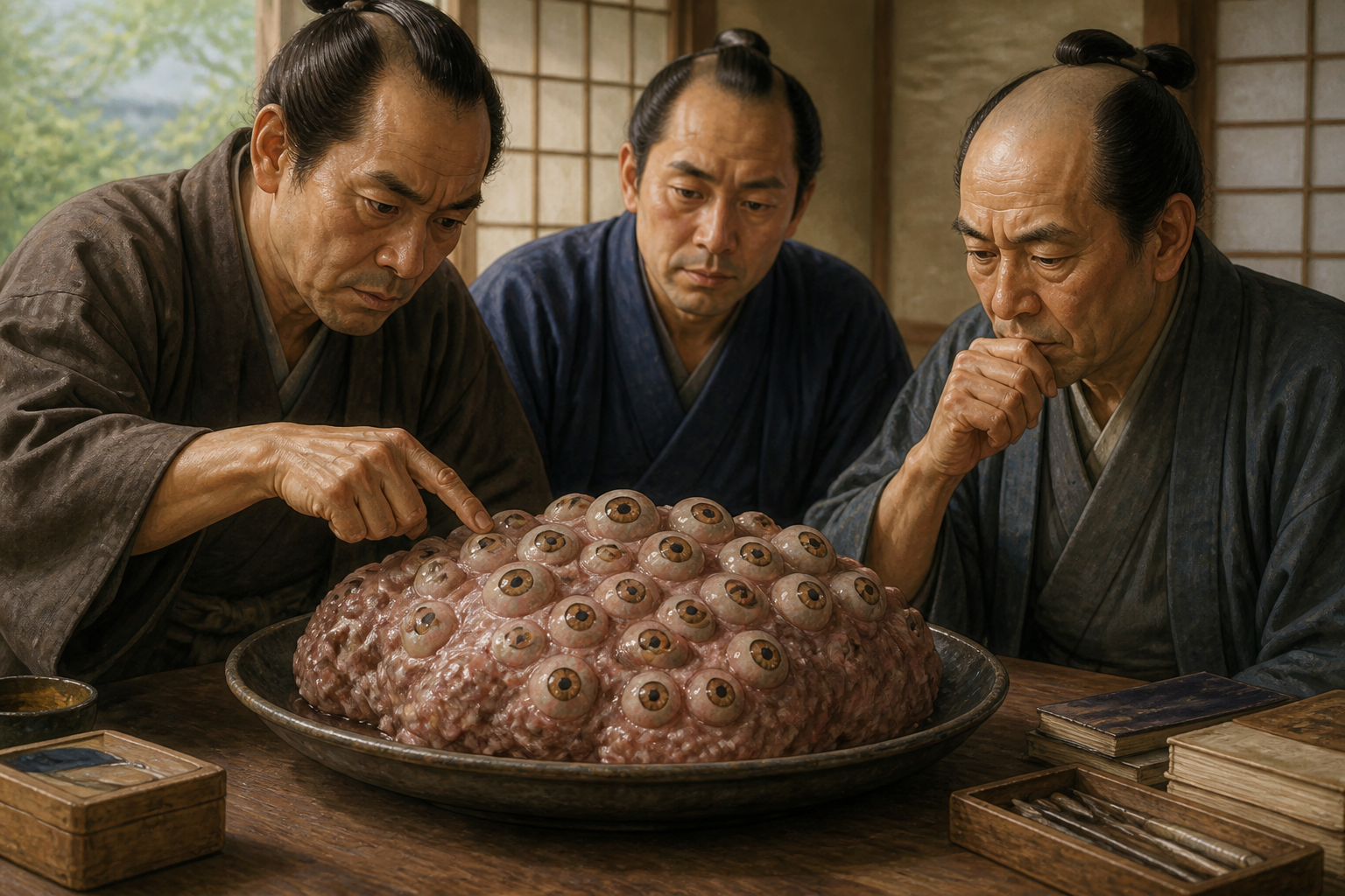 肉の塊に「100個の目玉」
