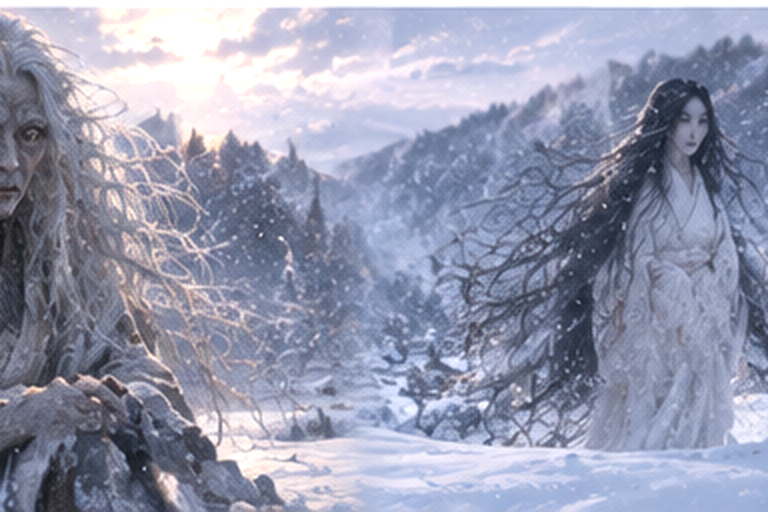 異なる姿で語られる複数の雪女